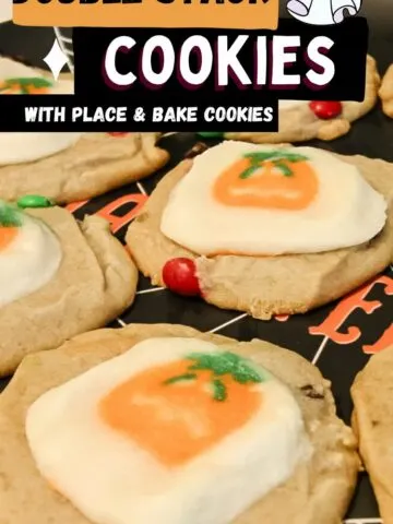 double stacked halloween cookies