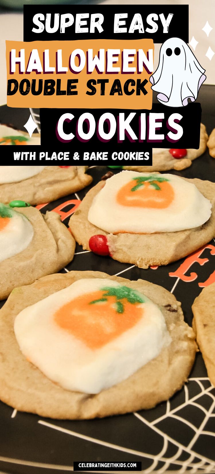 double stacked halloween cookies