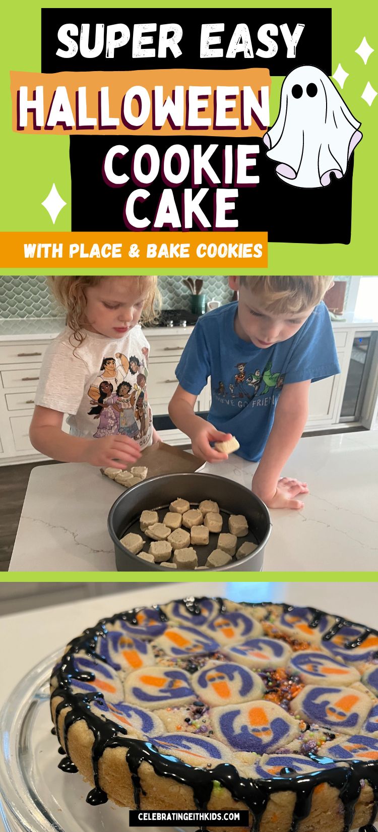 how to make a halloween cookie cake