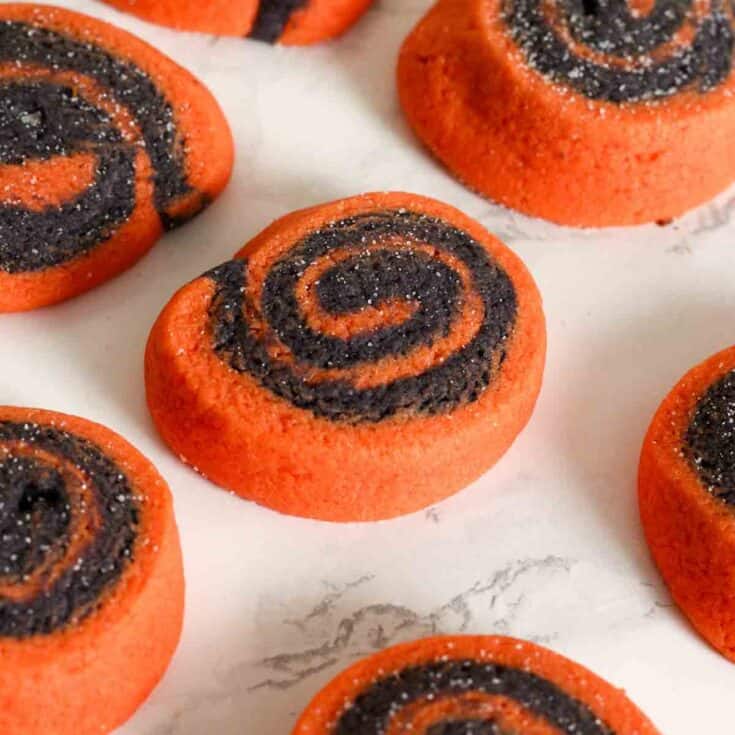 Image for Black & Orange Pinwheel Cookies For Halloween
