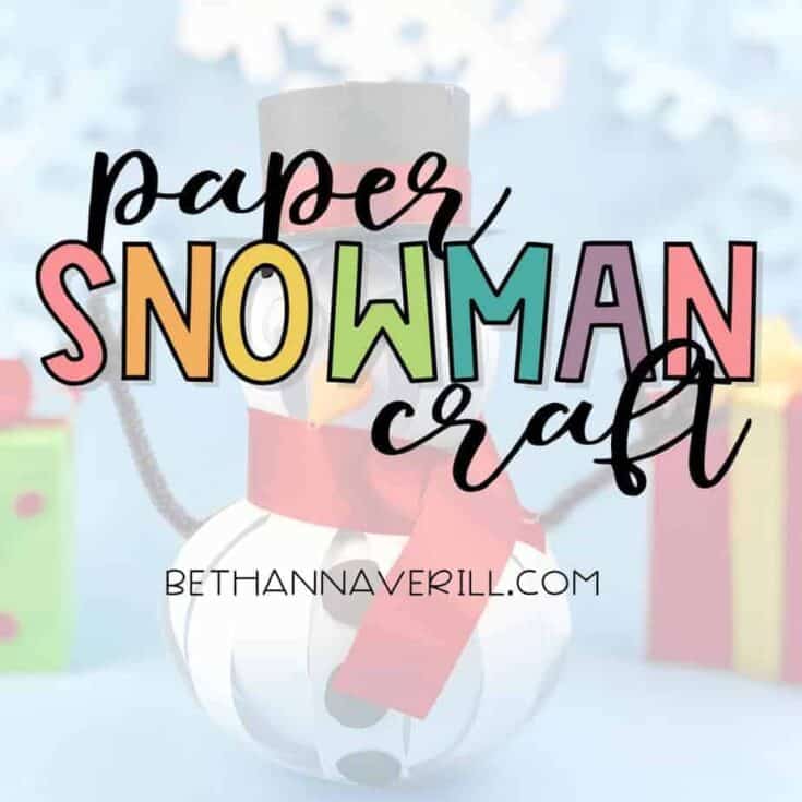 Image for 3D Paper Snowman Craft Tutorial for Preschoolers