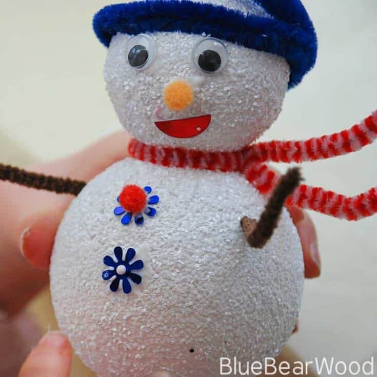 Image for Kids WiIll Love Making This Sparkly Snowman Decoration