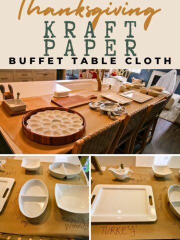 Brown Paper Tablecloth for your Thanksgiving Buffet