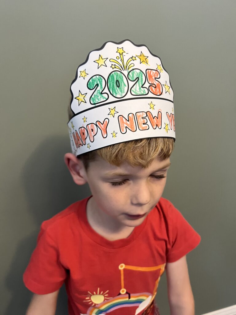 DIY 2025 New Year's Hat Printable: Fun & Easy Kids' Craft for New Year's Eve