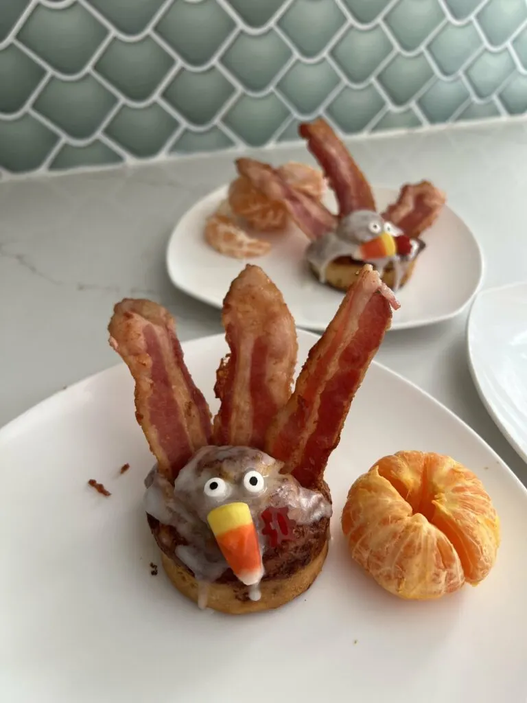 Turkey Cinnamon Rolls for Thanksgiving Breakfast