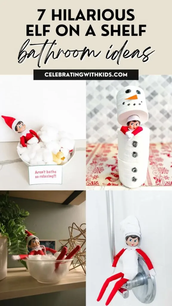 elf on a shelf bathroom ideas