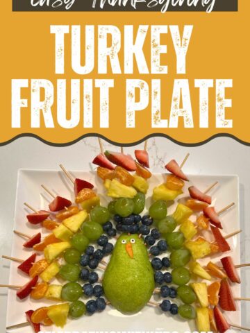 turkey fruit plate for thanksgiving