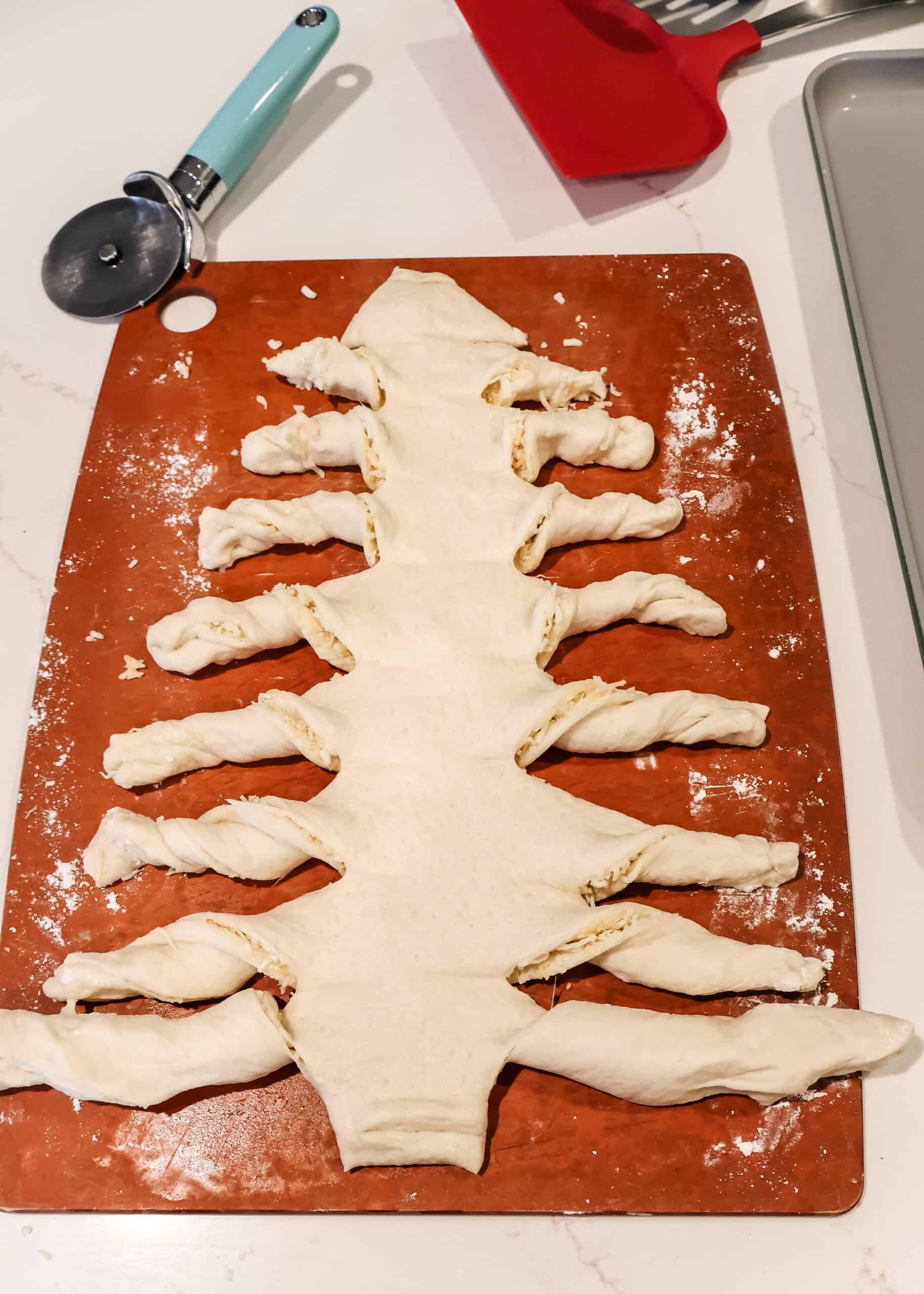 Easy Christmas Tree Cheese Bread Recipe