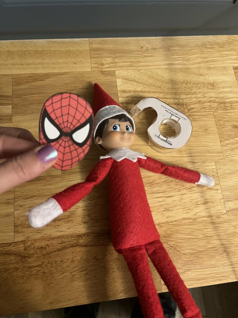 printable spiderman mask for elf on the shelf