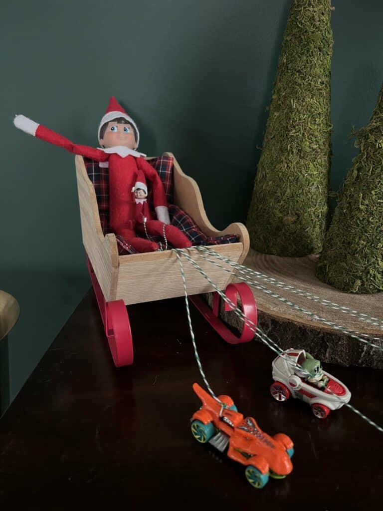 elf hot wheels sleigh