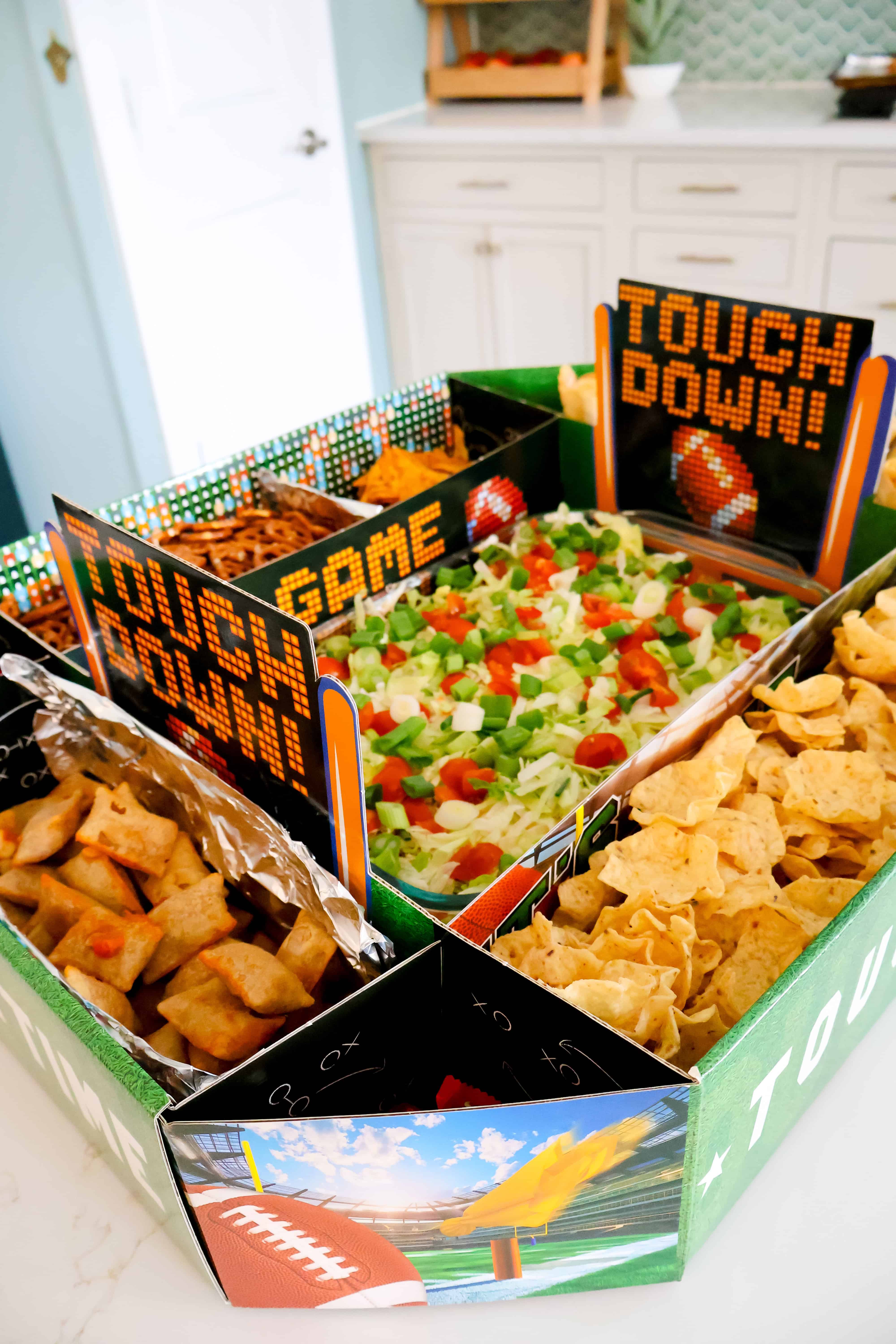 football stadium of snacks