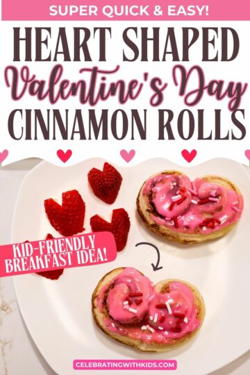 Valentine's Day Heart Shaped Cinnamon Rolls