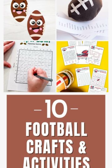 football crafts and activities for kids