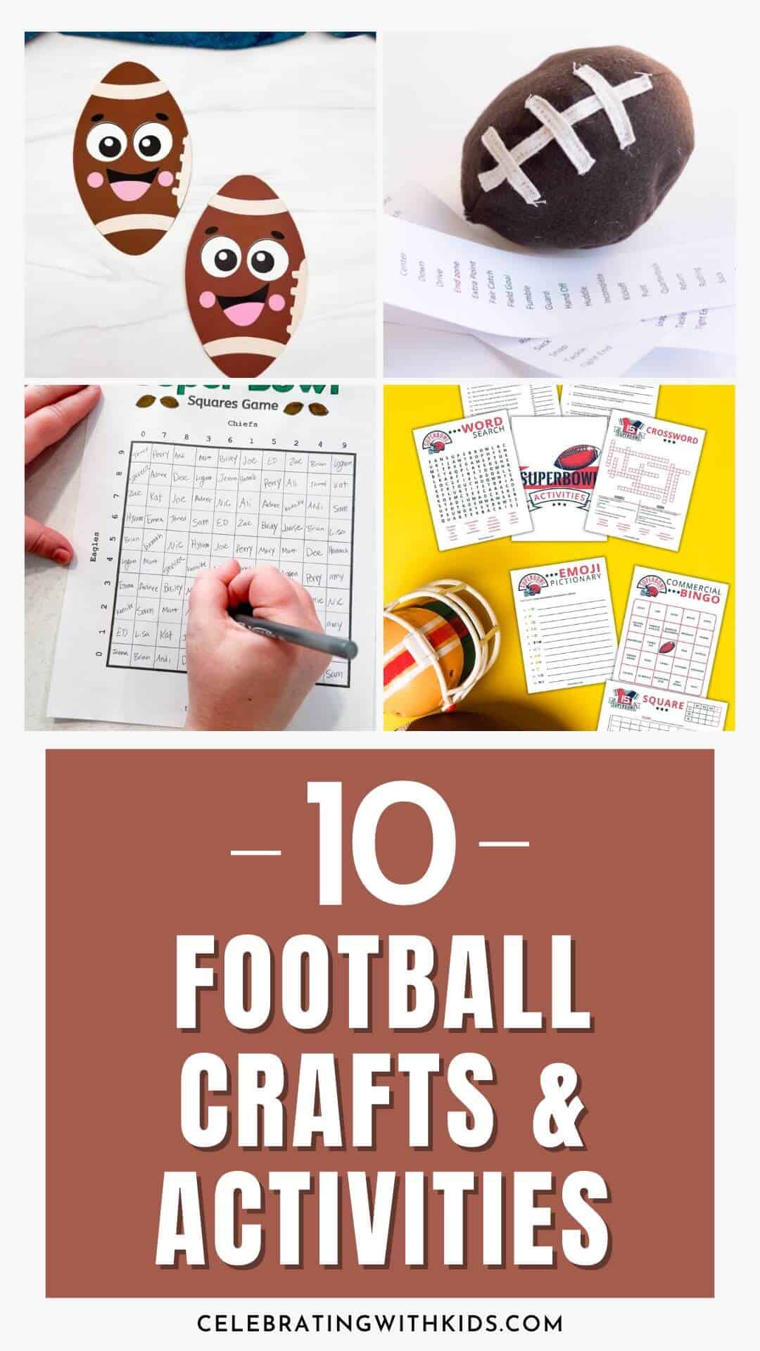 football crafts and activities for kids