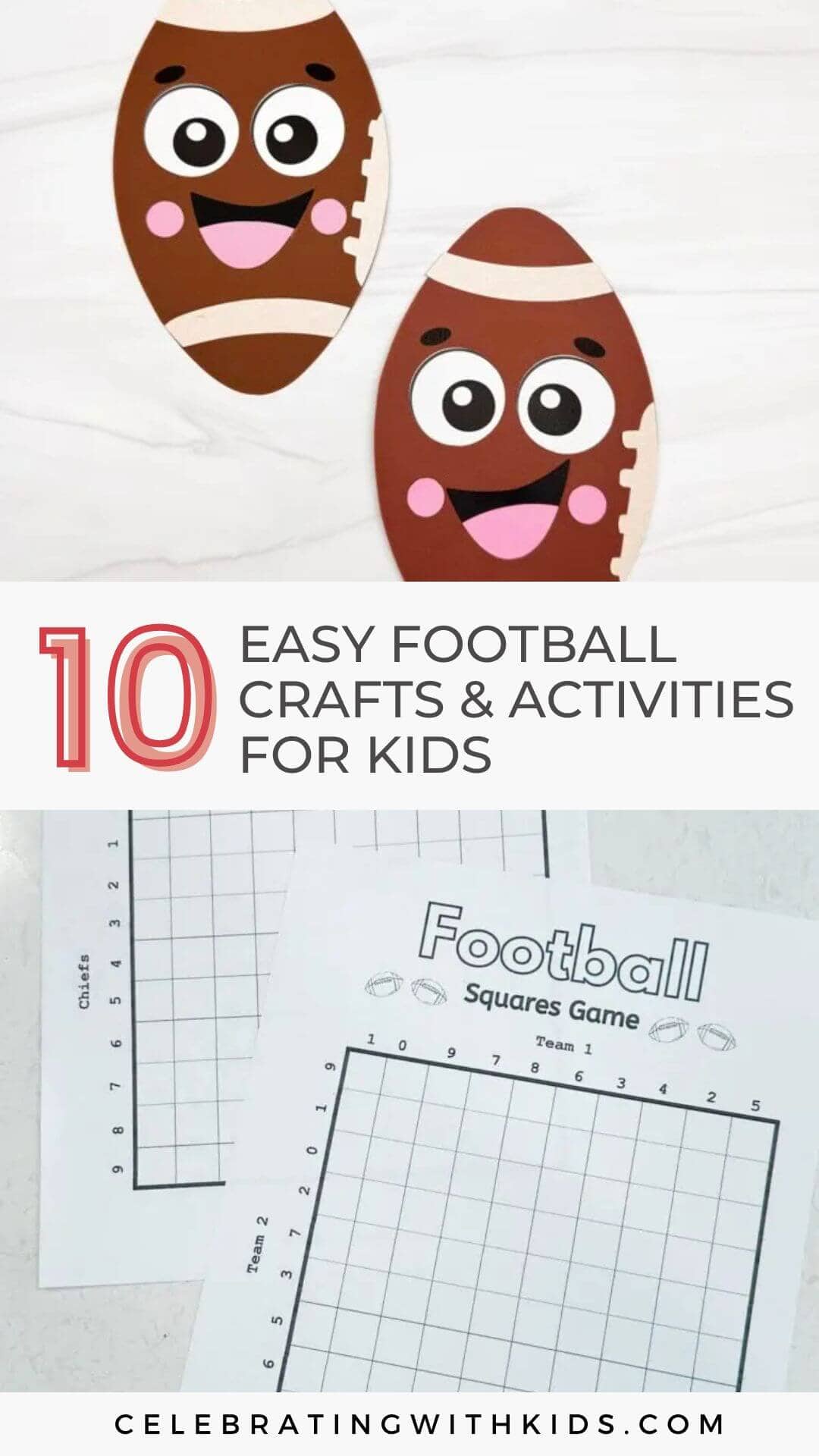 football crafts and activities for kids