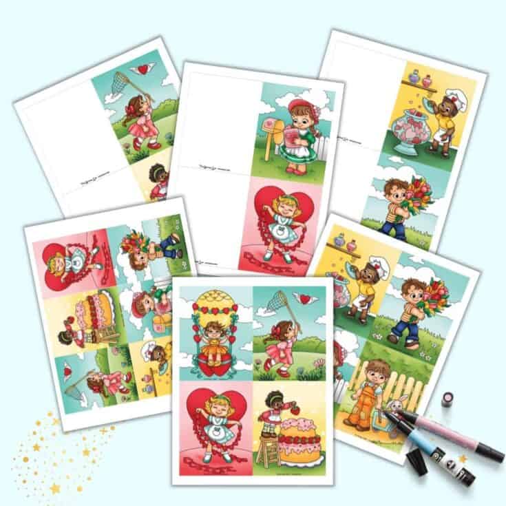 Image for Cartoon Valentine's Cards for Children
