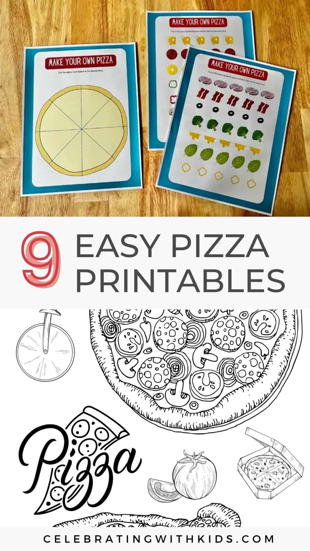 easy pizza printables for kids