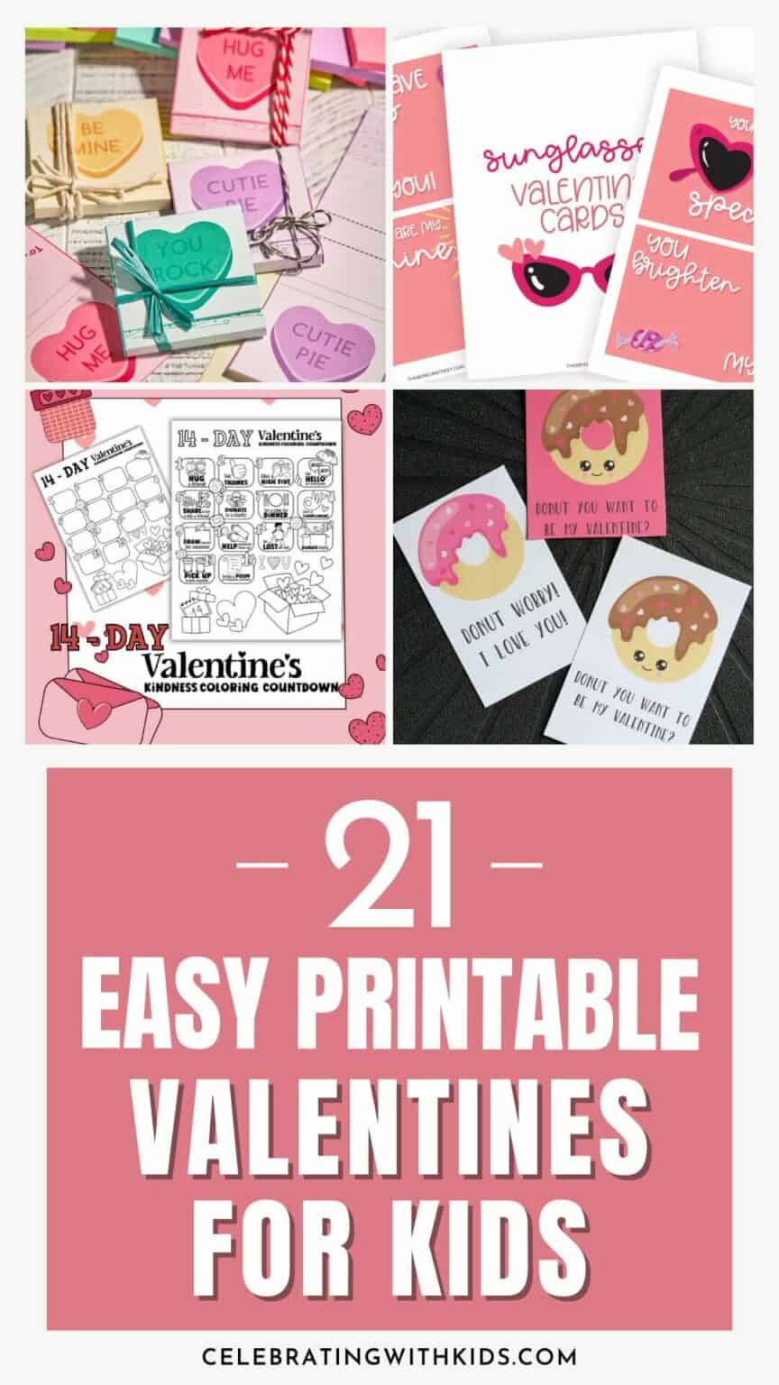 21 Printable Valentines for Kids: Fun Designs to Share the Love ...