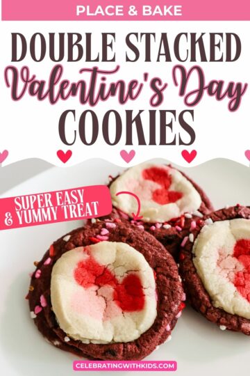 Super easy Valentine's Day double cookies