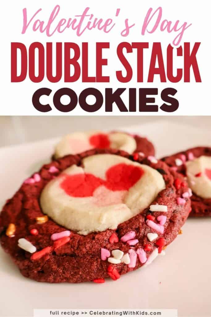 Super easy Valentine's Day double cookies