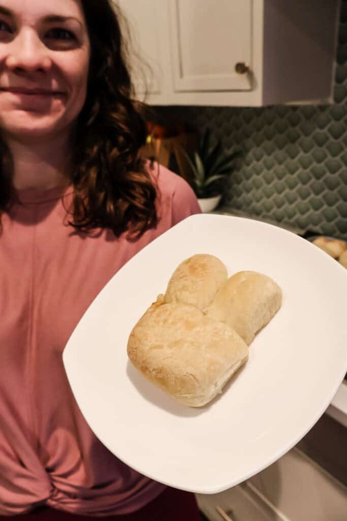 baked bunny rolls for easter