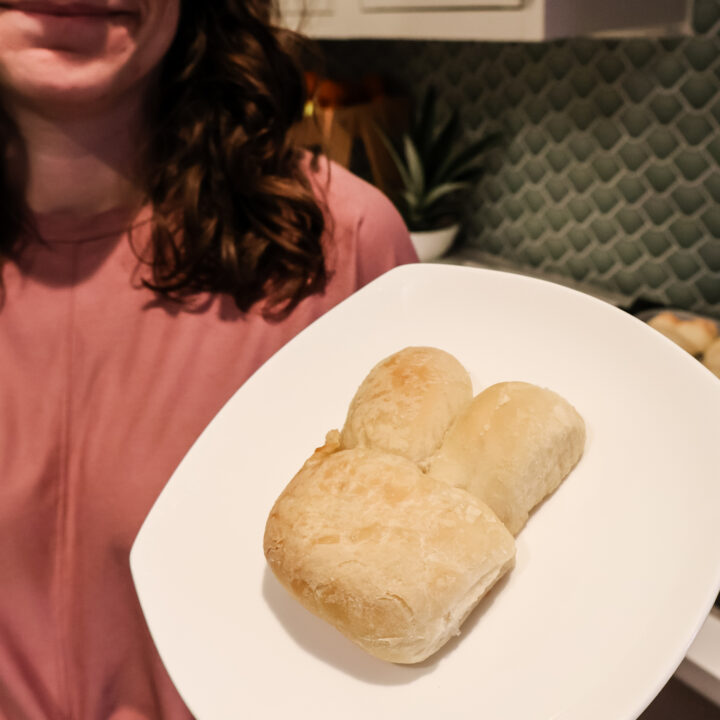 baked bunny rolls for easter