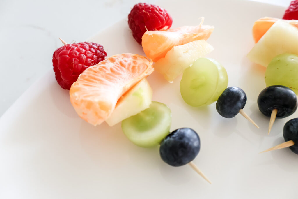 rainbow fruit skewers