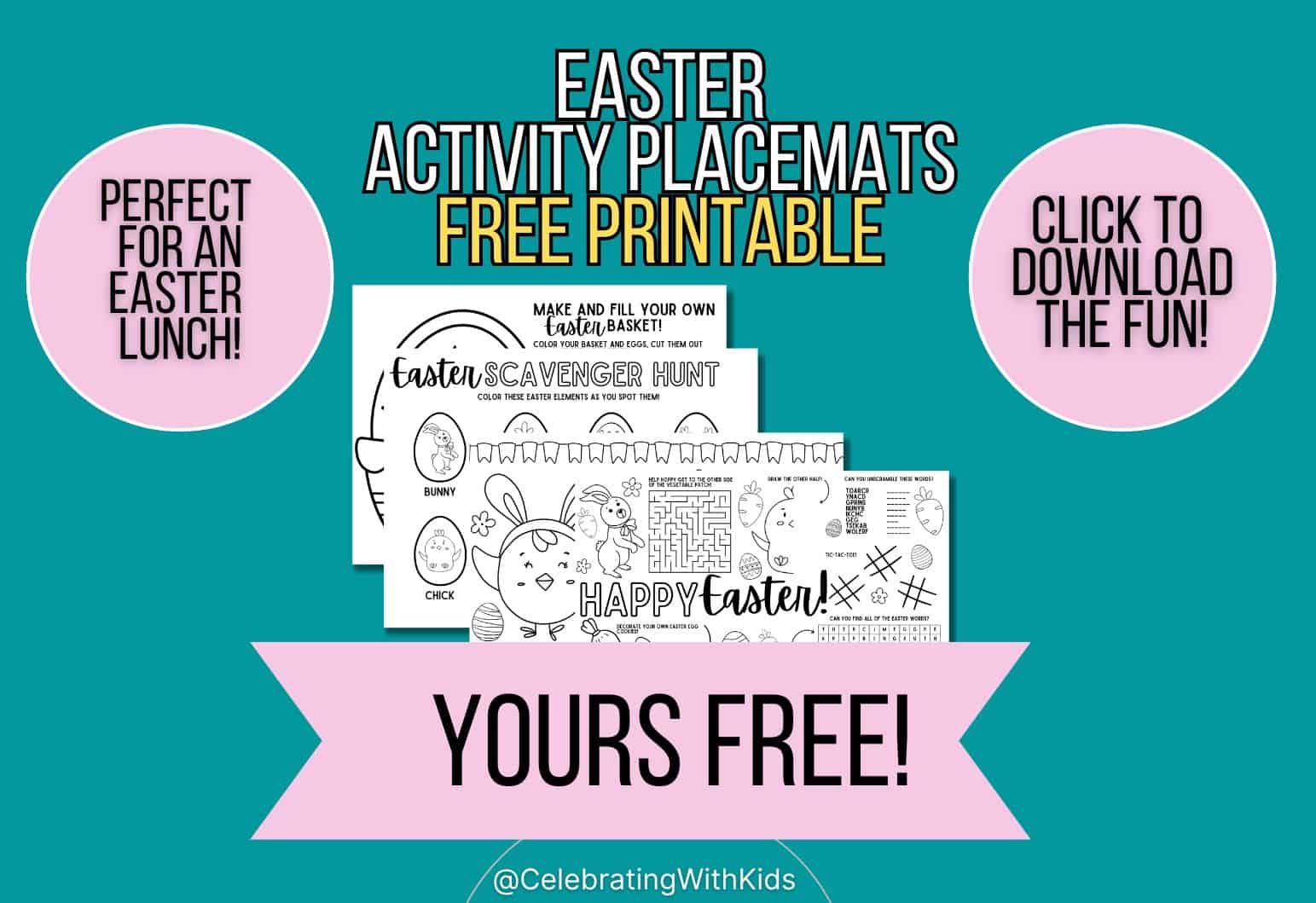 Easter placemats mock up