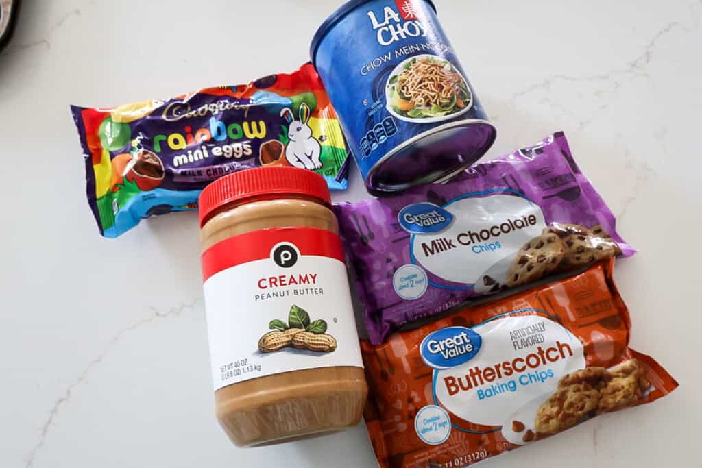 ingredients to make nest cookies