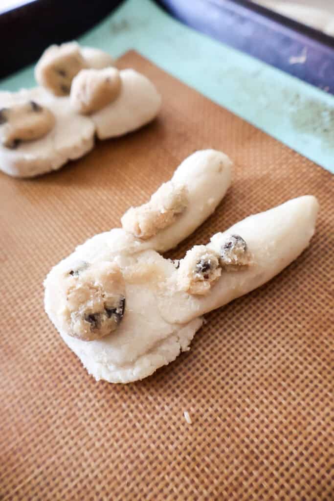 making cookie dough bunnies