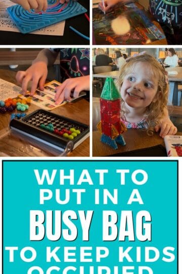what to put in a busy bag to keep kids occupied at a restaurant