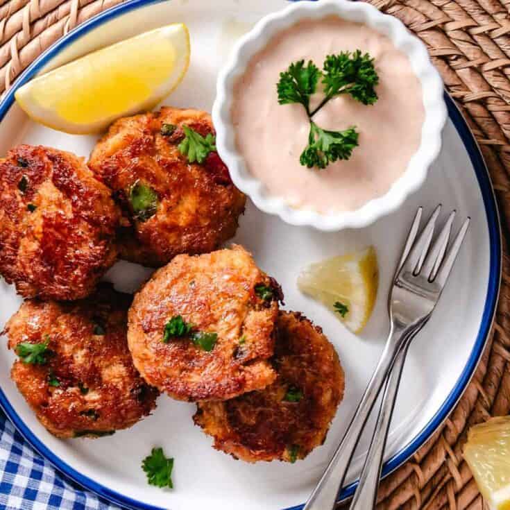 Image for Crab Cakes with Creamy Cocktail Sauce