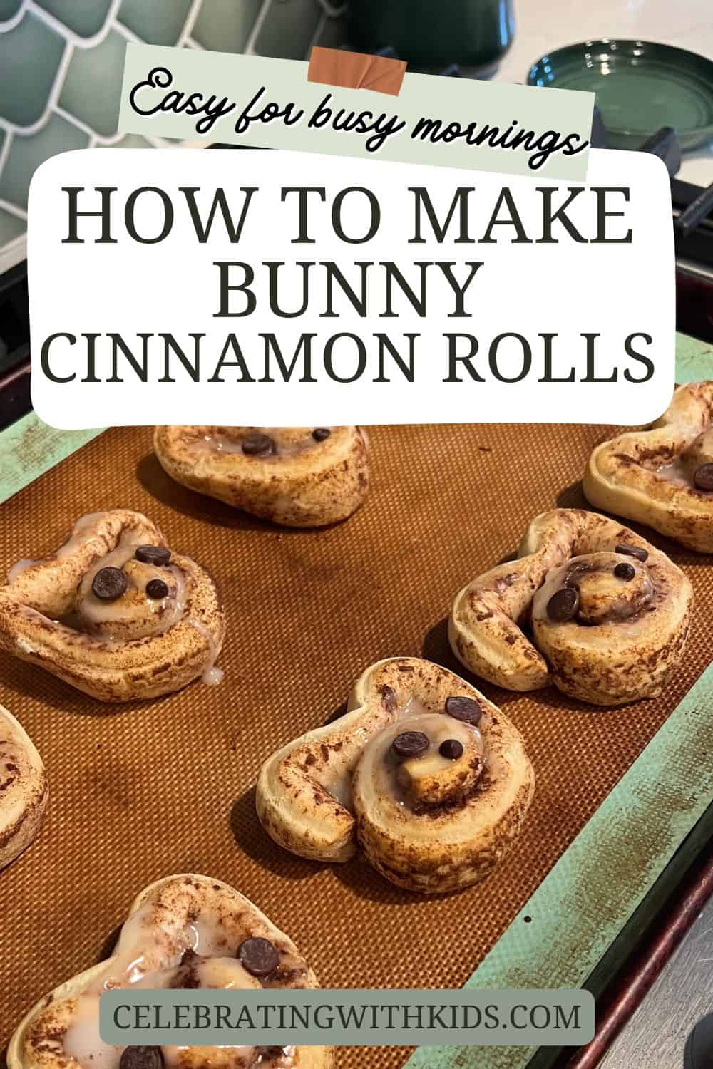 easter bunny cinnamon rolls