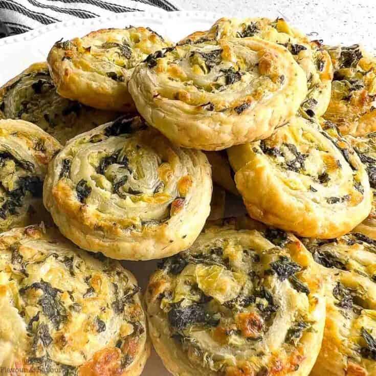 Image for Puff Pastry Spinach Artichoke Pinwheels