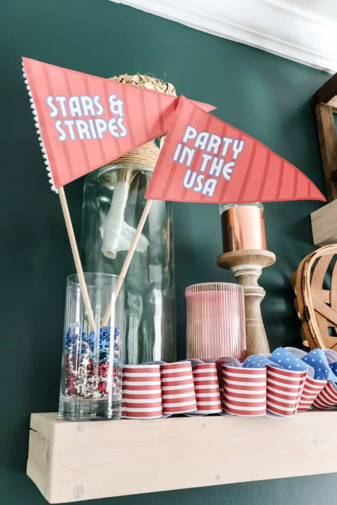 printable 4th of july pennants