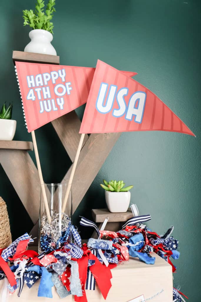 printable 4th of july pennants