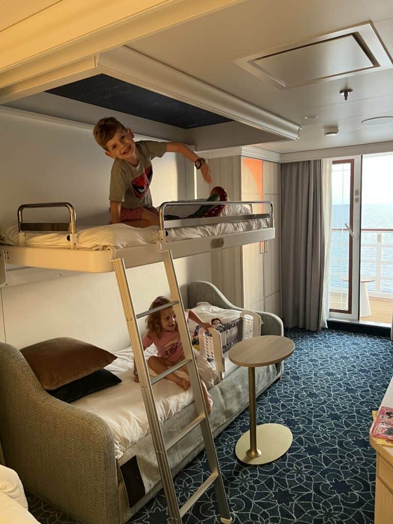 bunk beds on the disney treasure