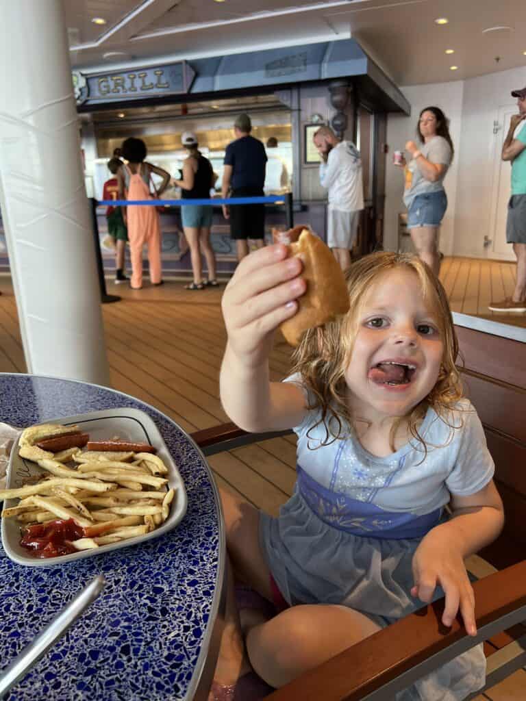 lunch on the disney treasure