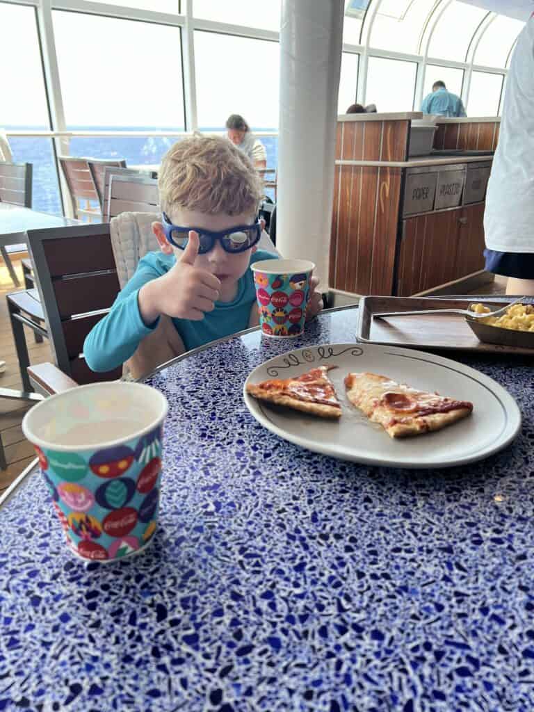 lunch on the disney treasure