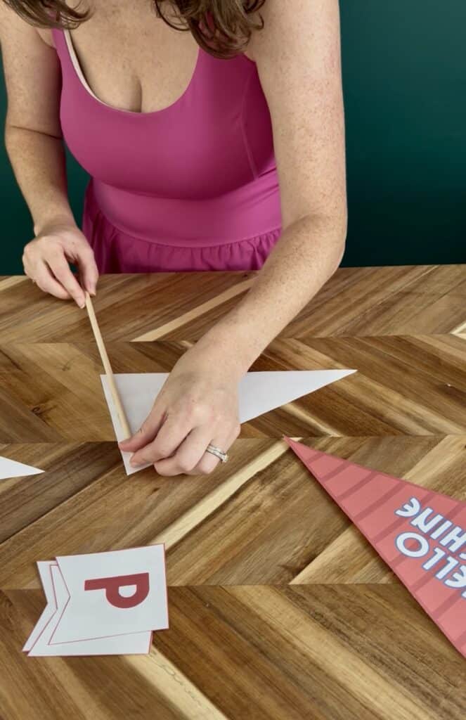 making 4th of july pennants
