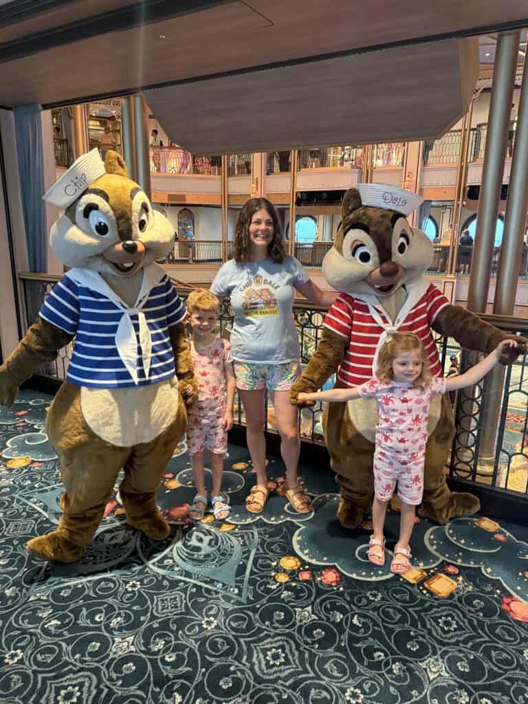 chip and dale on a disney cruise