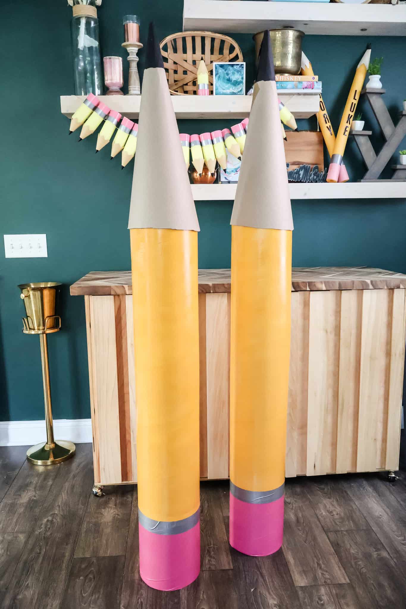 giant cardboard pencils