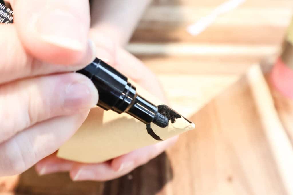 creating a tip of the pool noodle pencil