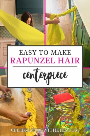 easy to make rapunzel hair party centerpiece