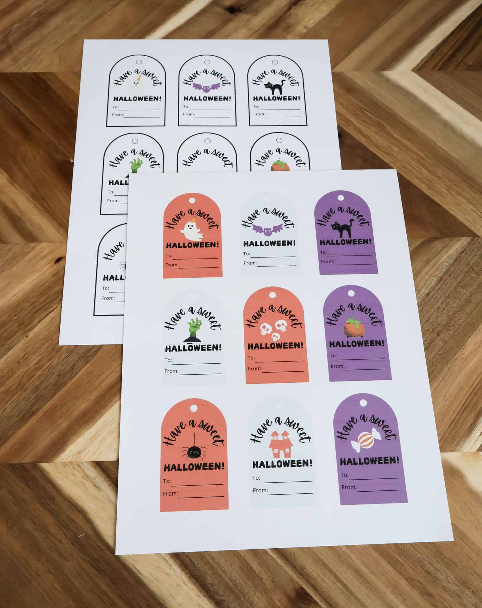 have a sweet halloween gift tag printable