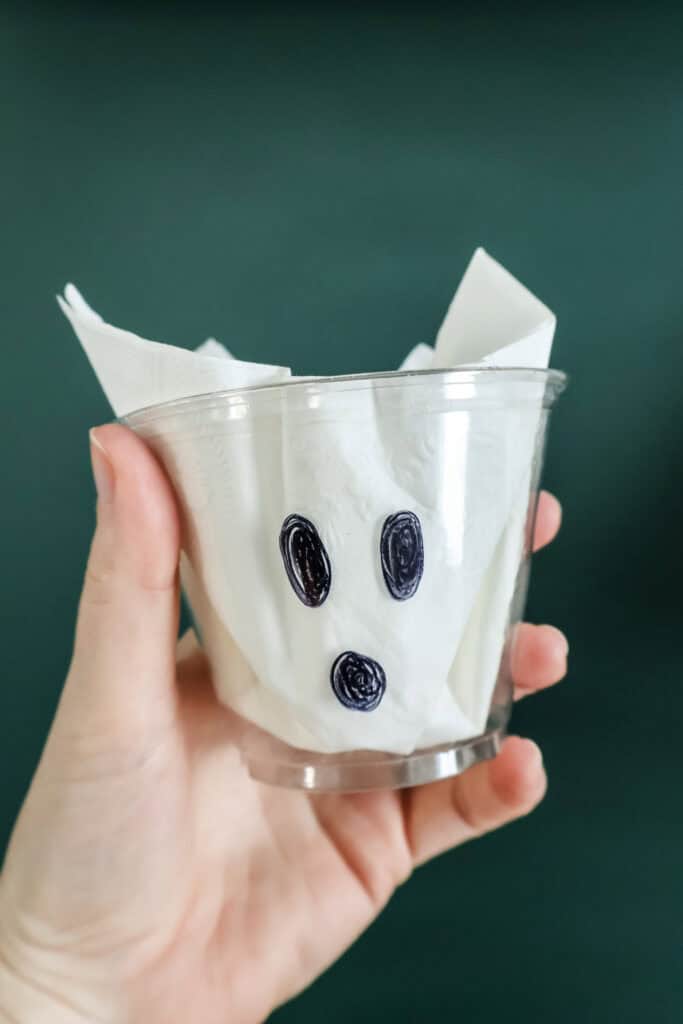 halloween ghost snack cup