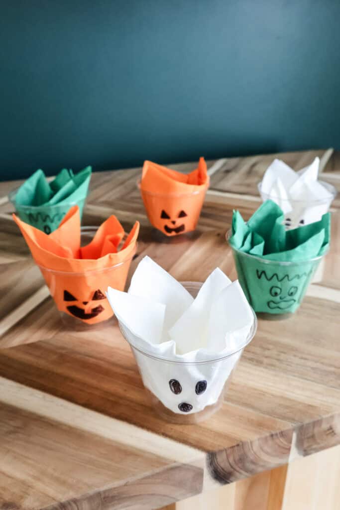 easy halloween snack cups