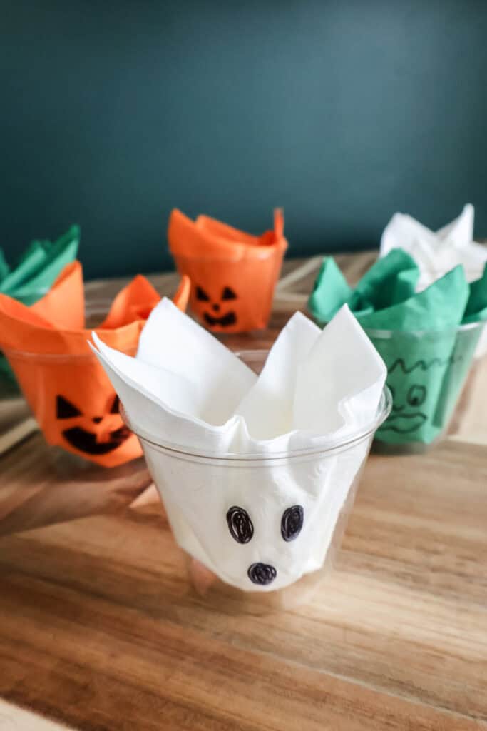 easy halloween snack cups