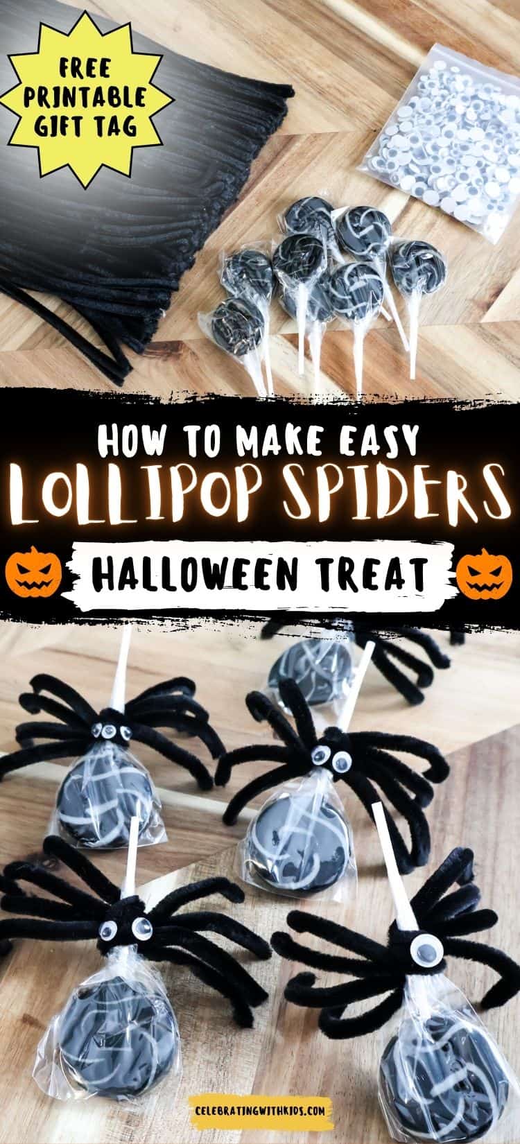 how to make easy spider lollipops for halloween