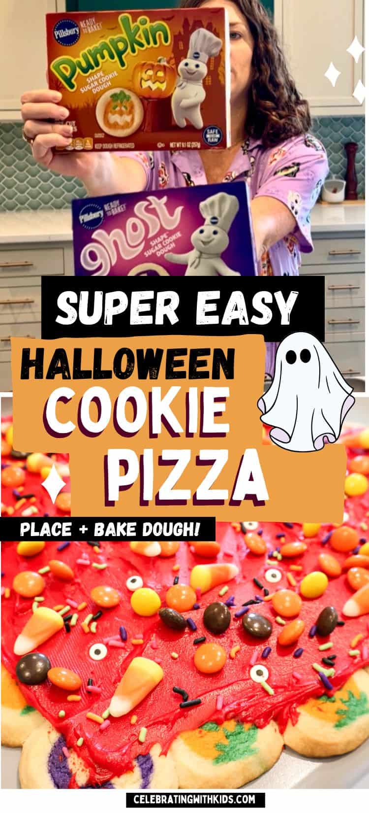 super easy halloween cookie cake